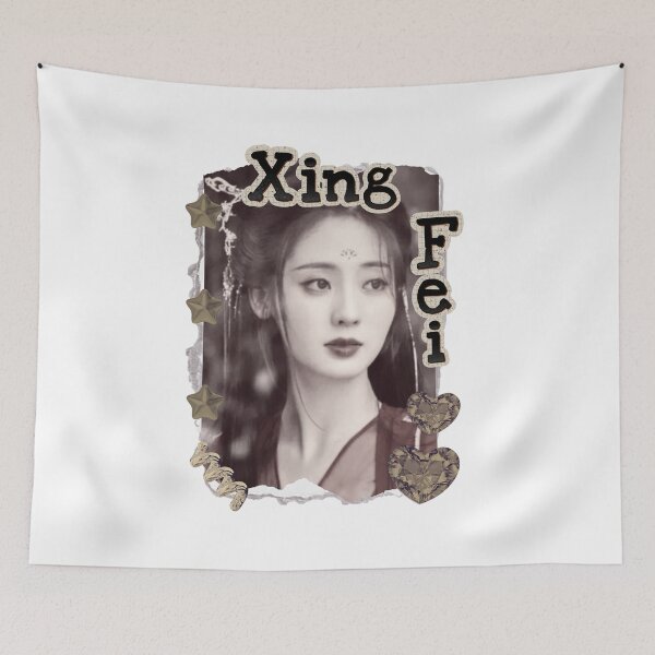 Item preview, Xing Fei (邢菲) Chinese Actress Art Chinese Celebrity Illustration Scrapbook Collage Cozy Y2K Vintage Design designed and sold by HELL0WBELLO.