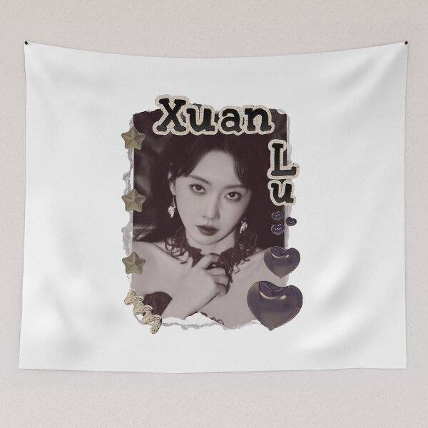Item preview, Xuan Lu (宣璐) Lulu Xuan Chinese Actress Art Chinese Celebrity Illustration Scrapbook Collage Cozy Y2K Vintage Design designed and sold by HELL0WBELLO.