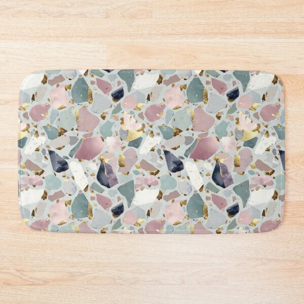 Item preview, Modern Pastel Terrazzo Pattern with Gold Accents - Pink & Mint designed and sold by Prismatect.