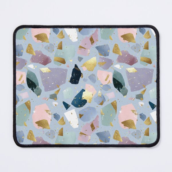 Item preview, Soft Blush and Blue Chunky Terrazzo Gold designed and sold by Prismatect.