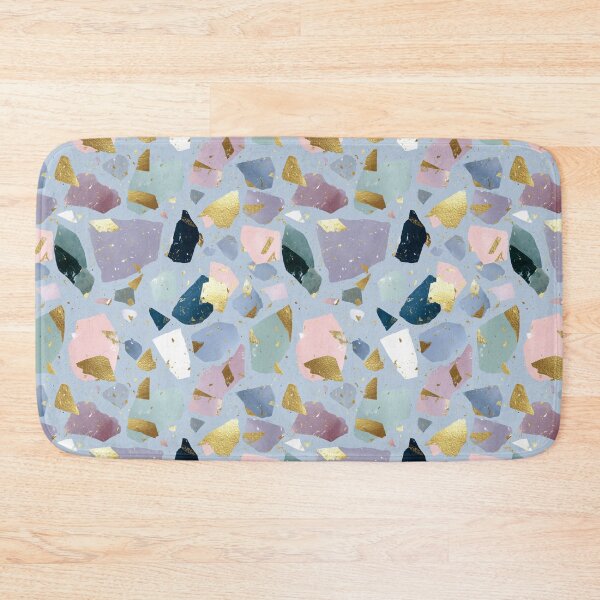 Item preview, Soft Blush and Blue Chunky Terrazzo Gold designed and sold by Prismatect.