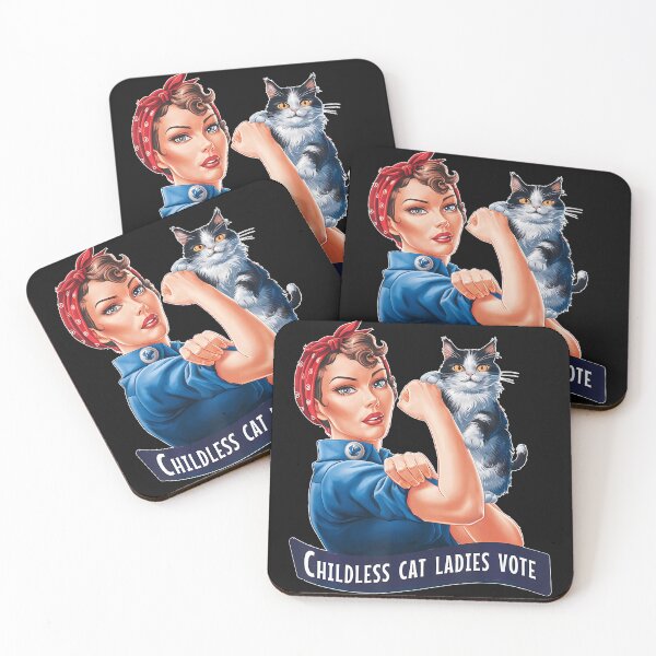 Item preview, Childless Cat Ladies Vote Rosie The Riveter designed and sold by MarisolOndricka.