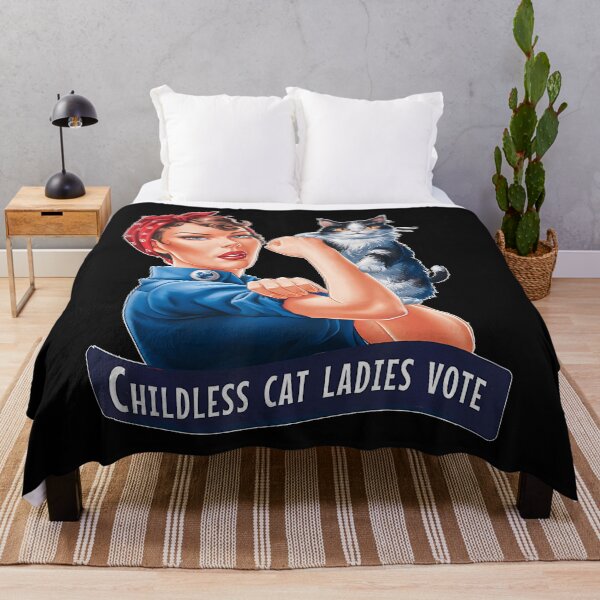 Item preview, Childless Cat Ladies Vote Rosie The Riveter designed and sold by MarisolOndricka.