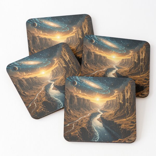 Item preview, Epic Cosmic Canyon – Surreal Space Landscape at Sunset designed and sold by Exoset.