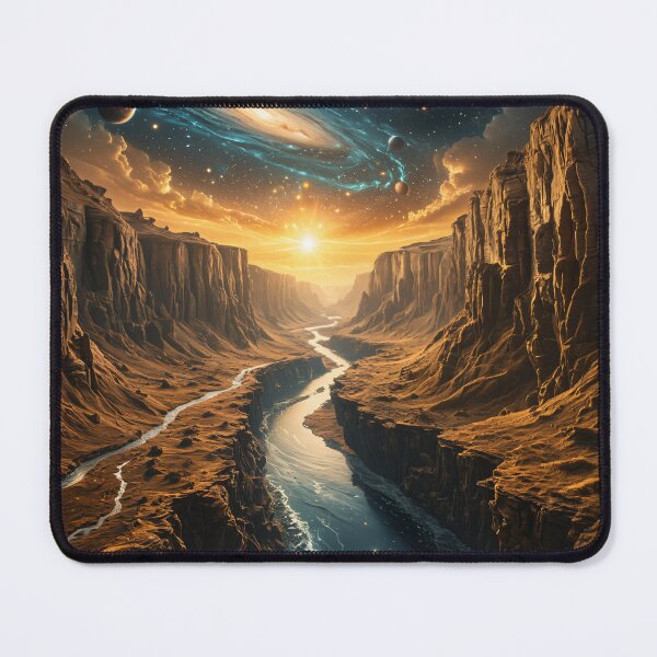 Item preview, Epic Cosmic Canyon – Surreal Space Landscape at Sunset designed and sold by Exoset.