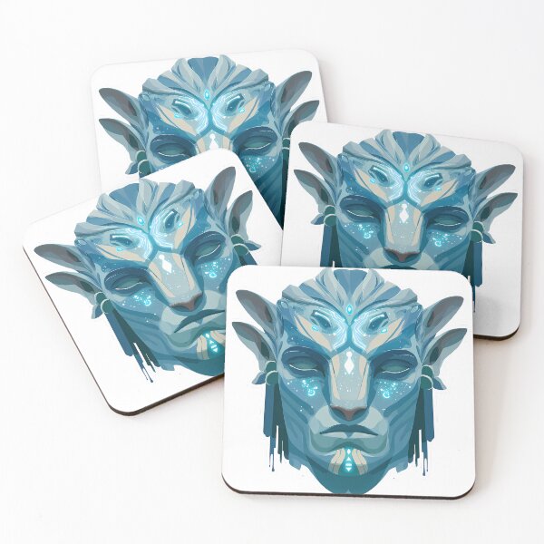 Item preview, Avatar Fan Art – Mystic Na’vi Vector Face – Bioluminescent Blue Mask Design designed and sold by LoomisDreams.