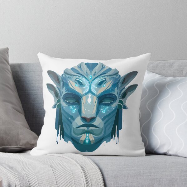 Item preview, Avatar Fan Art – Mystic Na’vi Vector Face – Bioluminescent Blue Mask Design designed and sold by LoomisDreams.