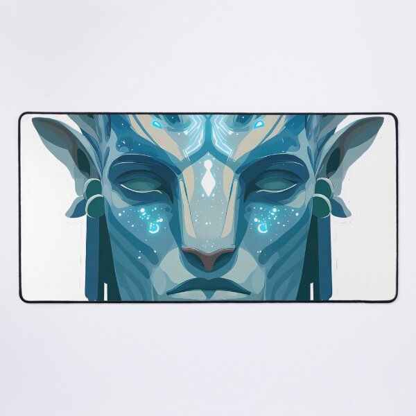 Item preview, Avatar Fan Art – Mystic Na’vi Vector Face – Bioluminescent Blue Mask Design designed and sold by LoomisDreams.