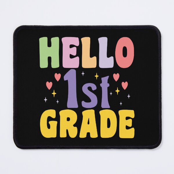 Item preview, Hello First grade colorful text designed and sold by Think4Prints.
