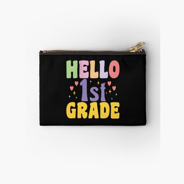 Item preview, Hello First grade colorful text designed and sold by Think4Prints.
