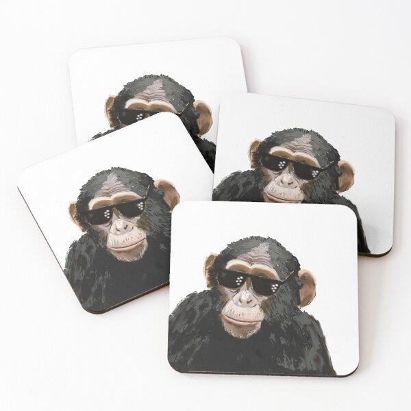 Item preview, Gangster Chimp – Cool Sunglasses Meme with Animal Swagger designed and sold by denip.