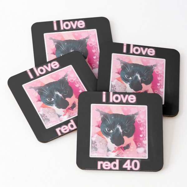 Item preview, I Love Red 40 Cat designed and sold by MarisolOndricka.