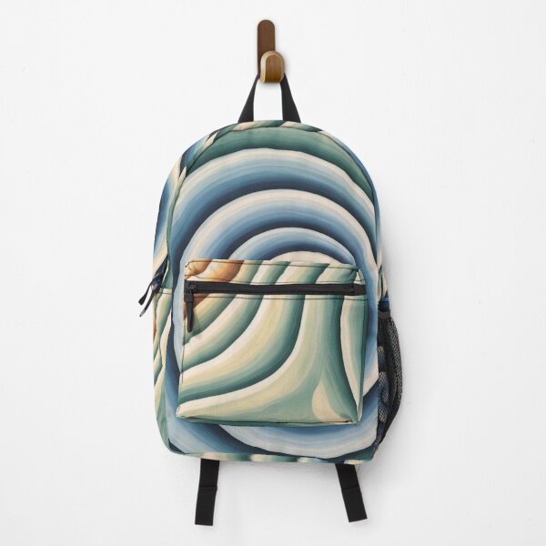Item preview, Dimensional Swirls Teal Blue Beige Pattern designed and sold by Ed & Harmony.