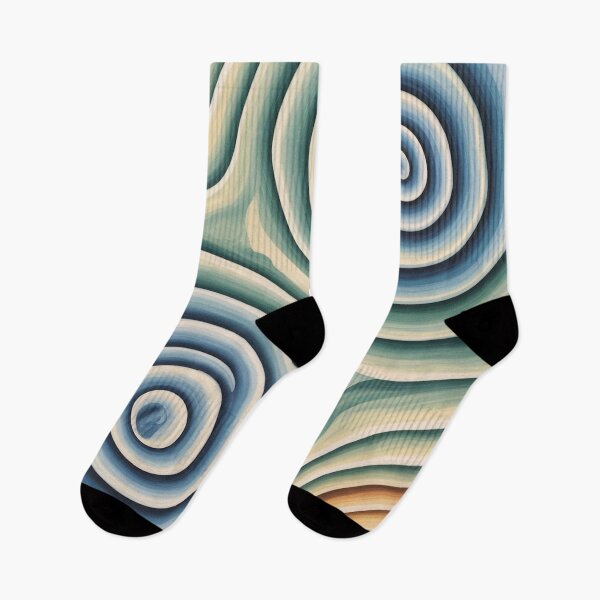 Item preview, Dimensional Swirls Teal Blue Beige Pattern designed and sold by Ed & Harmony.