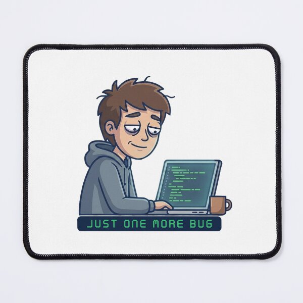 Item preview, Just One More Bug – Funny Programmer & Developer Design designed and sold by inaveed.