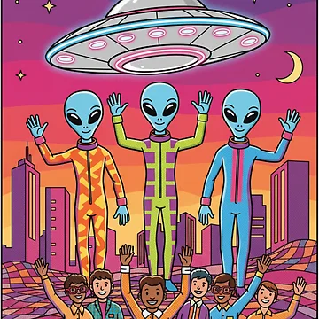 Artwork thumbnail, Three aliens by PP&RAINBOW SHOP