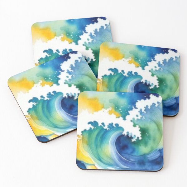 Item preview, Crashing Surf in Watercolor & Ink designed and sold by Lil Sparrow's Shop.