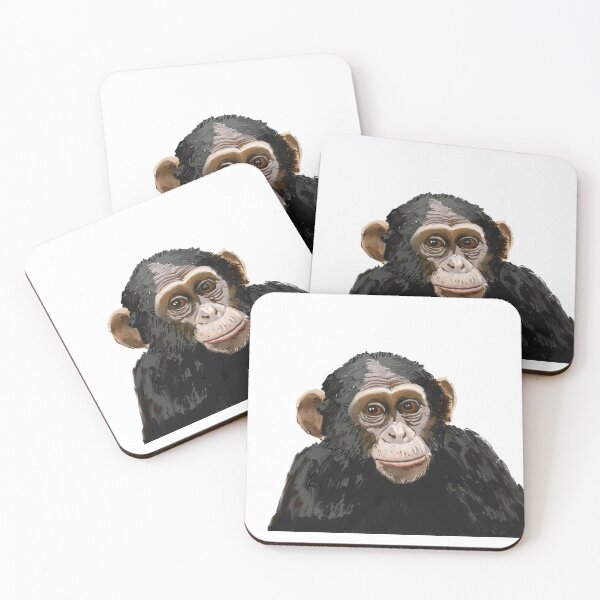 Item preview, Smart Chimpanzee – Intelligent Primate Portrait with Expressive Detail designed and sold by denip.