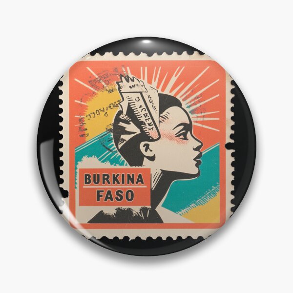 Item preview, Vintage Burkina Faso Postage Stamp Art - West African Heritage designed and sold by tiigerdad.