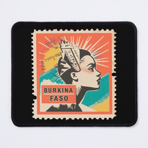 Item preview, Vintage Burkina Faso Postage Stamp Art - West African Heritage designed and sold by tiigerdad.