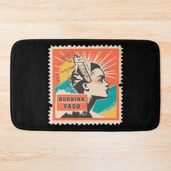 Item preview, Vintage Burkina Faso Postage Stamp Art - West African Heritage designed and sold by tiigerdad.