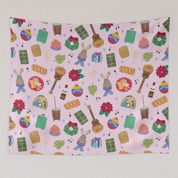 Item preview, Venezuelan Christmas Traditions Pink designed and sold by Aralma.