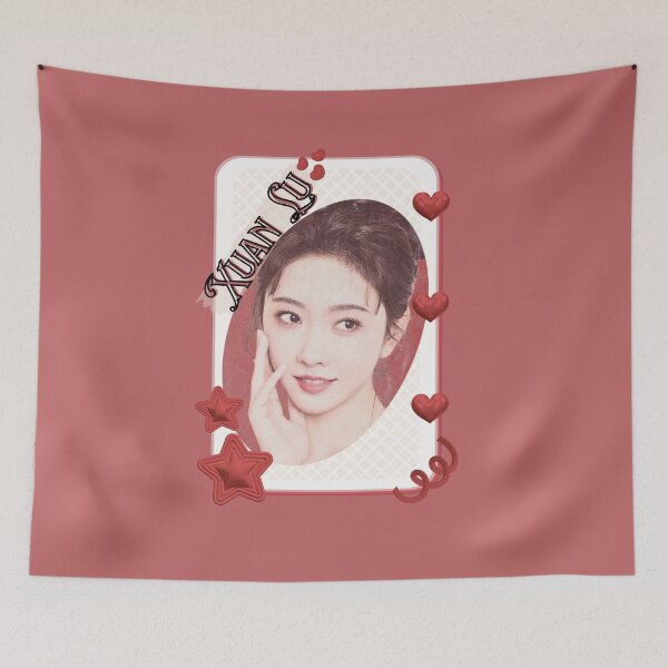 Item preview, Xuan Lu (宣璐) Lulu Xuan Portrait Chinese Actress Art Chinese Celebrity Illustration portrait illustration Red Aesthetic Collage Design designed and sold by AJUNICE STUDIO.