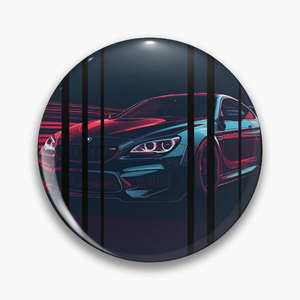 Item preview, B.W M6 sideways cyberpunk neon city, high contrast colors, cinematic lighting, bold vector illustration 20 designed and sold by Neon G.