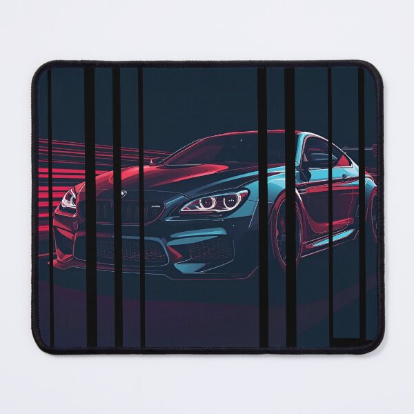 Item preview, B.W M6 sideways cyberpunk neon city, high contrast colors, cinematic lighting, bold vector illustration 20 designed and sold by Neon G.
