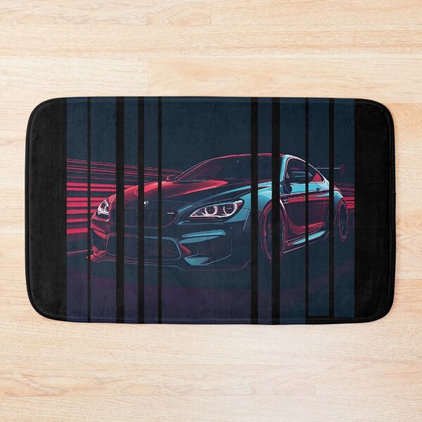 Item preview, B.W M6 sideways cyberpunk neon city, high contrast colors, cinematic lighting, bold vector illustration 20 designed and sold by Neon G.
