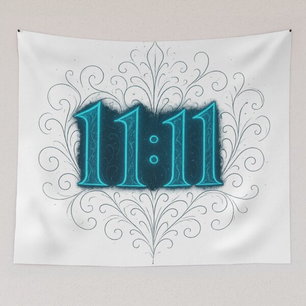 Item preview, 11:11 Angel Number Neon Symbol designed and sold by HiteshArt111.