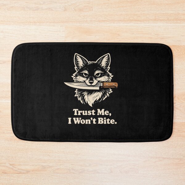 Item preview, Trust Me, I Won’t Bite – Dark Humor Fox Illustration designed and sold by FluffinCool.