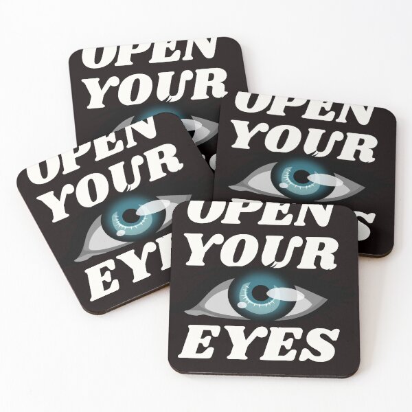 Item preview, Open Your Eyes – Symbolic Eye Illustration with Bold Message designed and sold by Carftastic.
