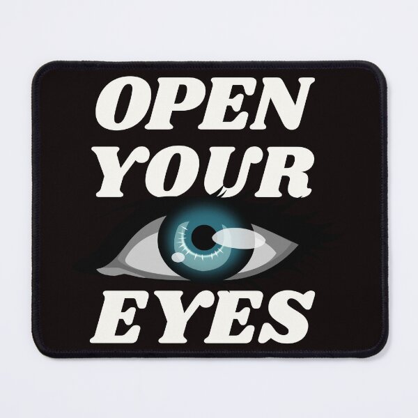 Item preview, Open Your Eyes – Symbolic Eye Illustration with Bold Message designed and sold by Carftastic.