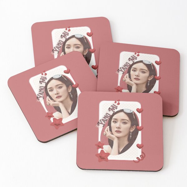 Item preview, Yang Mi (杨幂) Portrait Chinese Actress Art Chinese Celebrity Illustration portrait illustration Red Aesthetic Collage Design designed and sold by AJUNICE STUDIO.