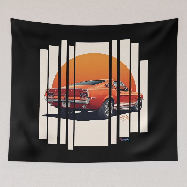 Item preview, For Mustan Fastbac 1967, retro illustration 3 designed and sold by Neon G.