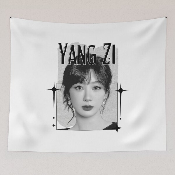 Item preview, Yang Zi (杨紫) Chinese Actress Art Chinese Celebrity IllustrationScrapbook Collage Cozy Y2K Vintage Design designed and sold by HELL0WBELLO.