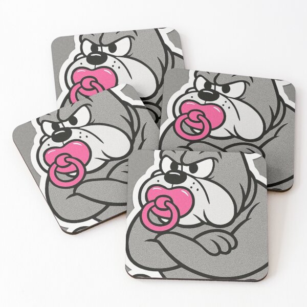 Item preview, “Pacifier & Fury: Bulldog Mood, Baby Bite & the Grayscale Growl of Cartoon Rebellion” designed and sold by Print Fiction.