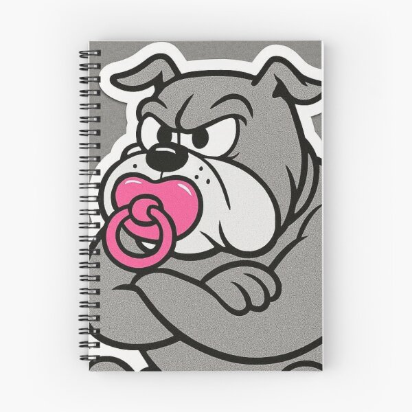 Item preview, “Pacifier & Fury: Bulldog Mood, Baby Bite & the Grayscale Growl of Cartoon Rebellion” designed and sold by Print Fiction.