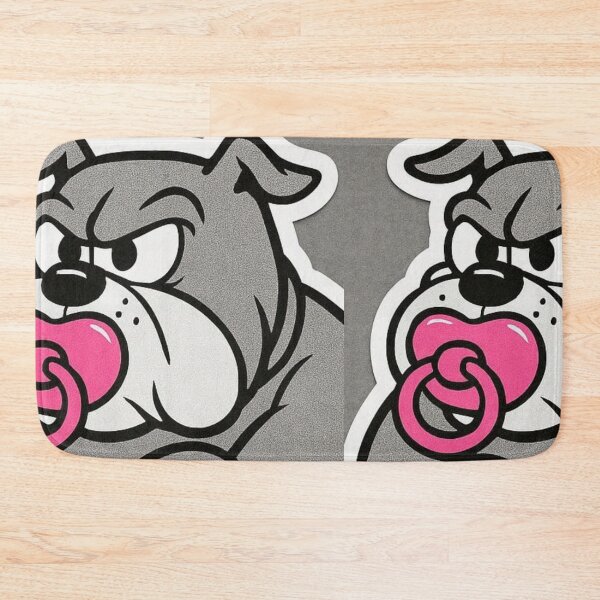 Item preview, “Pacifier & Fury: Bulldog Mood, Baby Bite & the Grayscale Growl of Cartoon Rebellion” designed and sold by Print Fiction.