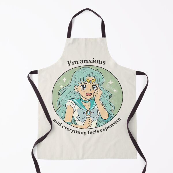 Item preview, I’m Anxious and Everything Feels Expensive – Retro Anime Pastel Mental Health Meme Sailor Moon designed and sold by AS94 Creative Designs.