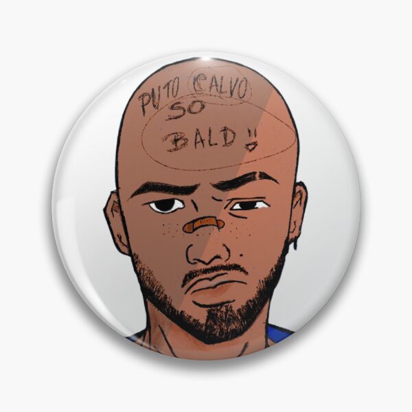 Item preview, Bald Attitude – Edgy Cartoon Portrait with Provocative Humor designed and sold by Kromatik.