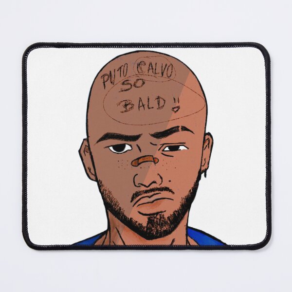 Item preview, Bald Attitude – Edgy Cartoon Portrait with Provocative Humor designed and sold by Kromatik.