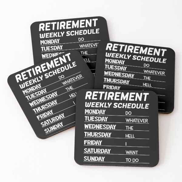 Item preview, Minimalist Retirement Weekly Schedule Freedom Quote designed and sold by Nocturnal-Vines.