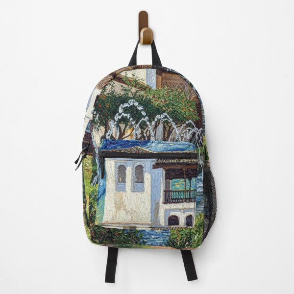 Item preview, Courtyard of the Generalife Canal next to the Alhambra in the style of Van Gogh, in Granada designed and sold by KukiLdeGuevara.