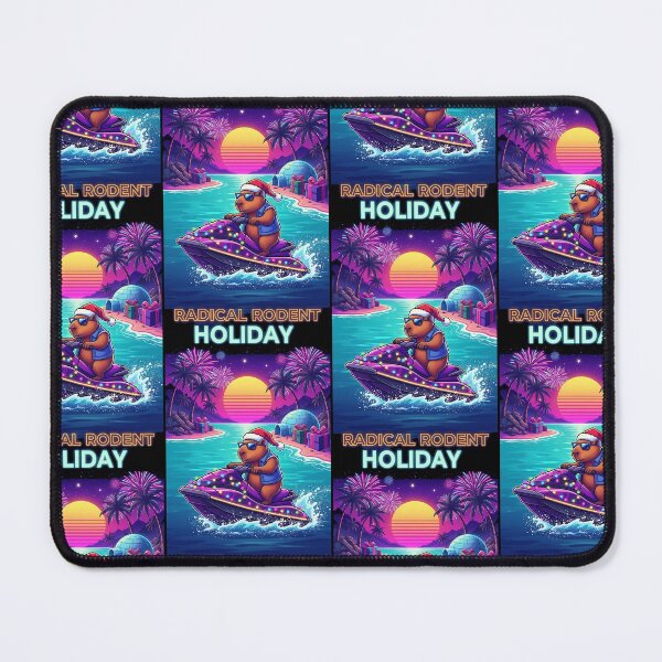 Item preview, Radical Rodent Holiday – Neon Retro Arcade Art designed and sold by Neon_Soraya.