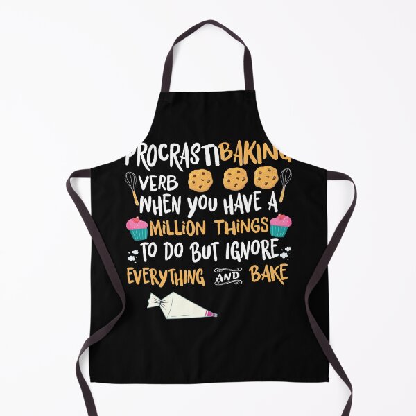 Item preview, Procrastibaking Verb Definition Kitchen Humor Illustration designed and sold by Nocturnal-Vines.