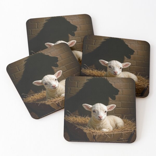 Item preview, Lamb Lying In a Manger Casting a Lion Shadow designed and sold by Maria Dryfhout.