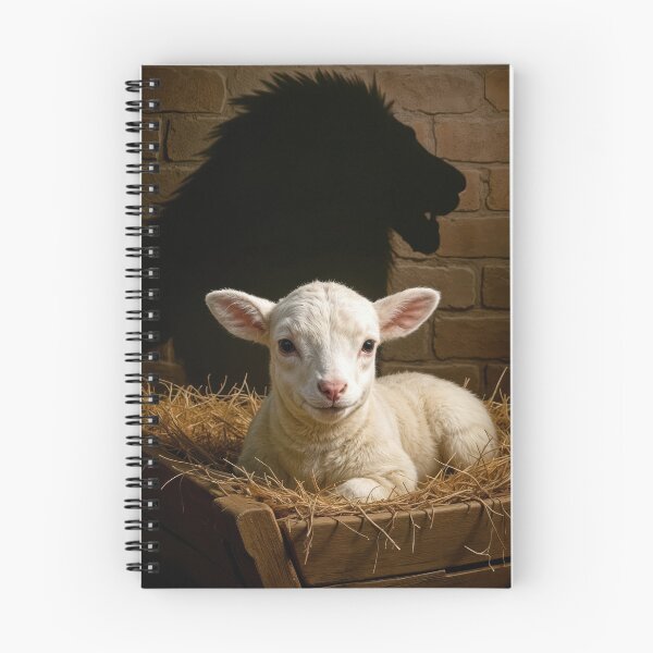 Item preview, Lamb Lying In a Manger Casting a Lion Shadow designed and sold by Maria Dryfhout.