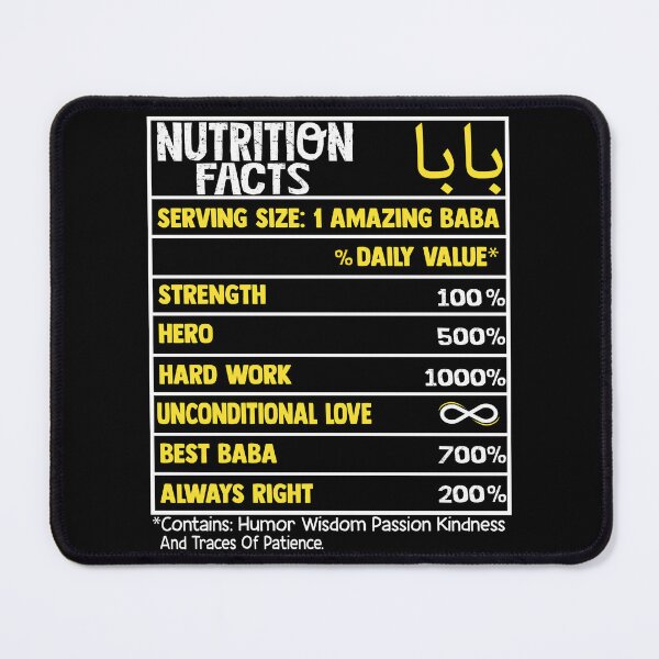 Item preview, Arabic Calligraphy Baba Nutritional Facts Label Design designed and sold by Nocturnal-Vines.